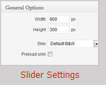 slider settings